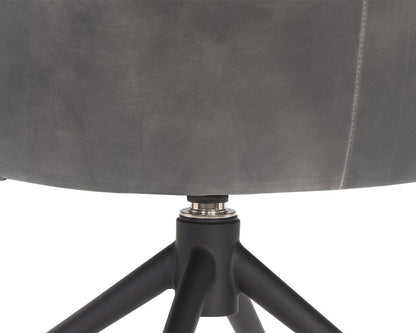Sunpan - 5West Bretta Swivel Dining Chair - Overcast Grey - 106102 view 6