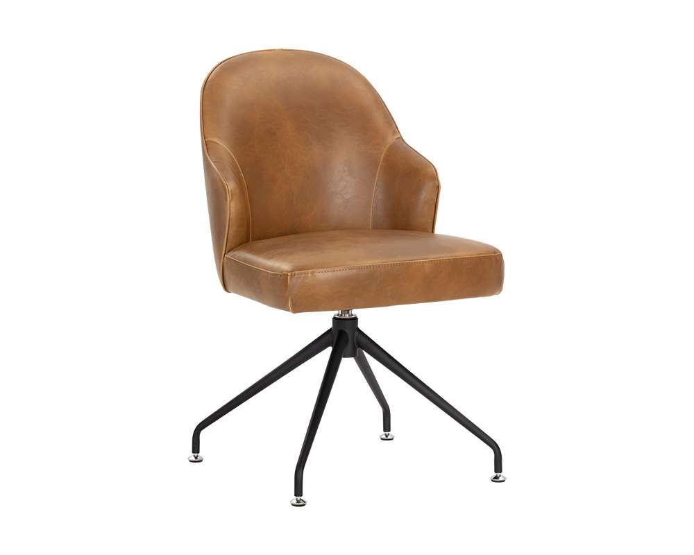 Sunpan - 5West Bretta Swivel Dining Chair - Tobacco Tan - 106375 veiw 1