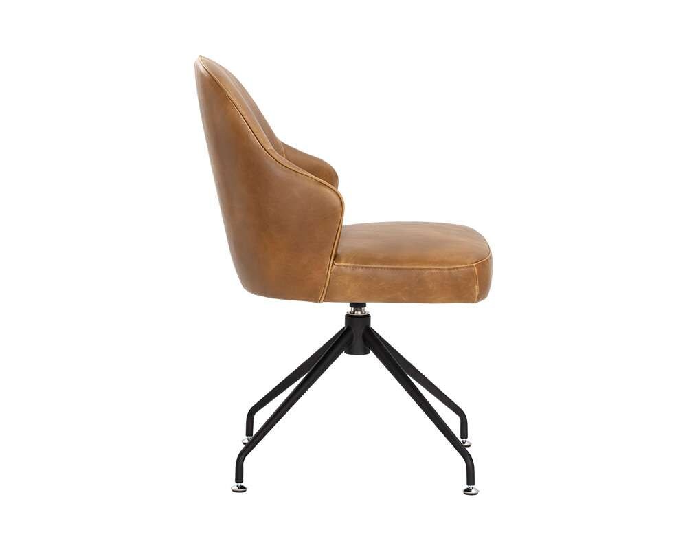 Sunpan - 5West Bretta Swivel Dining Chair - Tobacco Tan - 106375 veiw 3