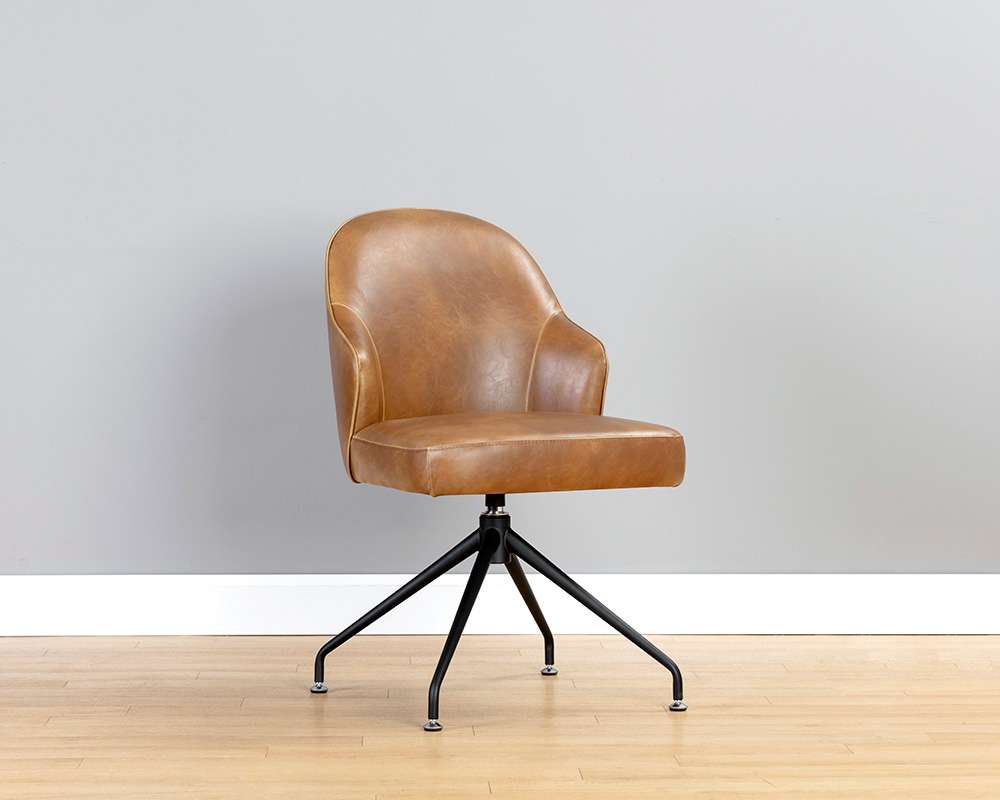 Sunpan - 5West Bretta Swivel Dining Chair - Tobacco Tan - 106375 veiw 5