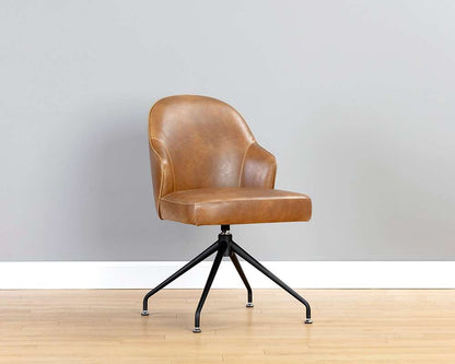 Sunpan - 5West Bretta Swivel Dining Chair - Tobacco Tan - 106375 veiw 5