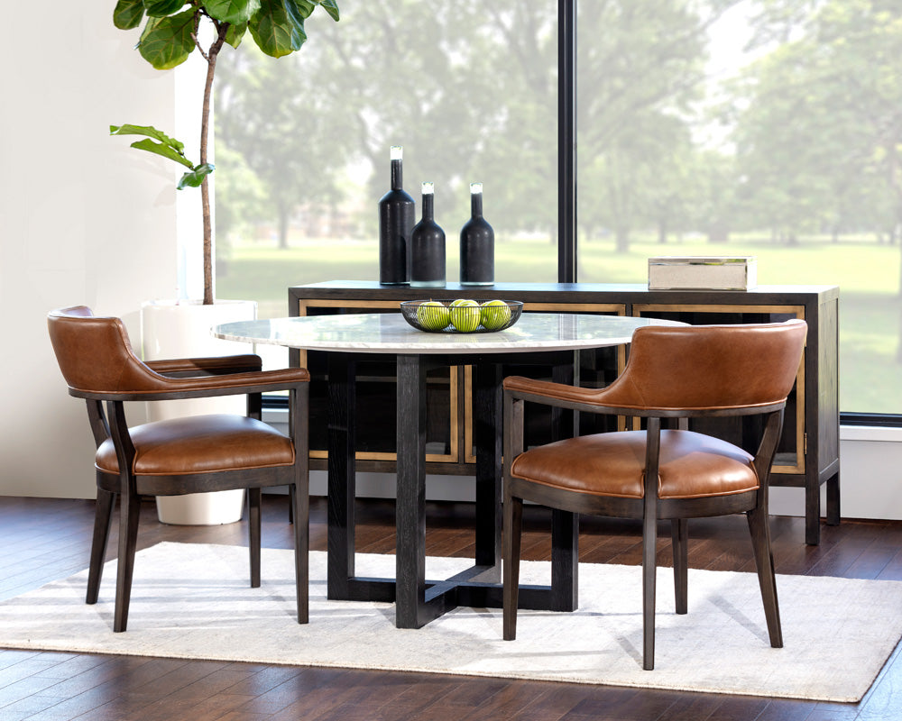 Sunpan - Westport Brylea Dining Armchair - Brown - Shalimar Tobacco Leather - 110523 view 8
