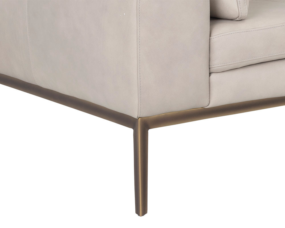 Sunpan - Irongate Burr Sofa - Bali Bone Leather - 106598 view 5