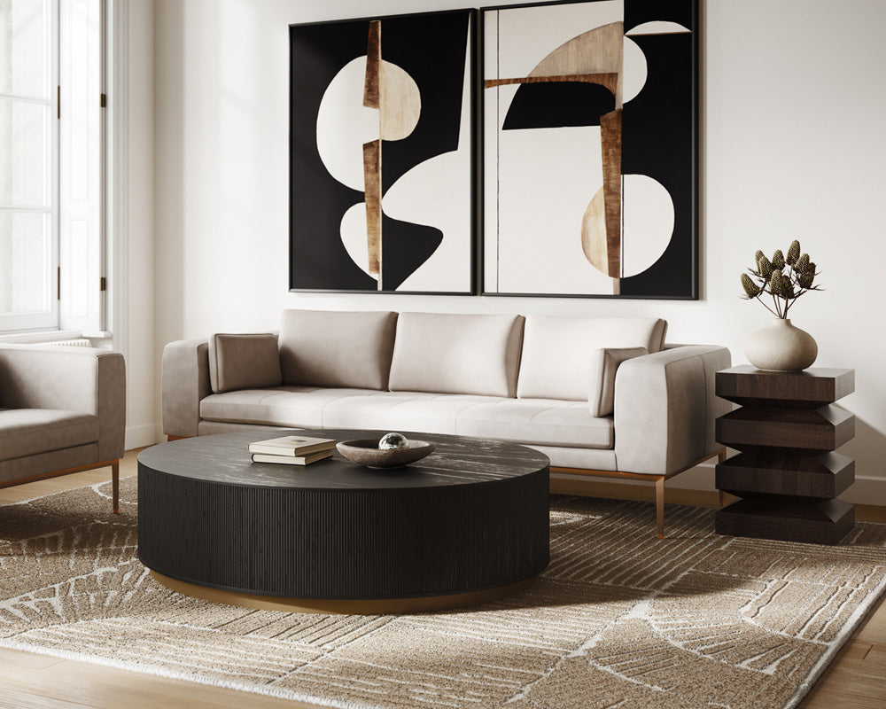 Sunpan - Irongate Burr Sofa - Bali Bone Leather - 106598 view 8