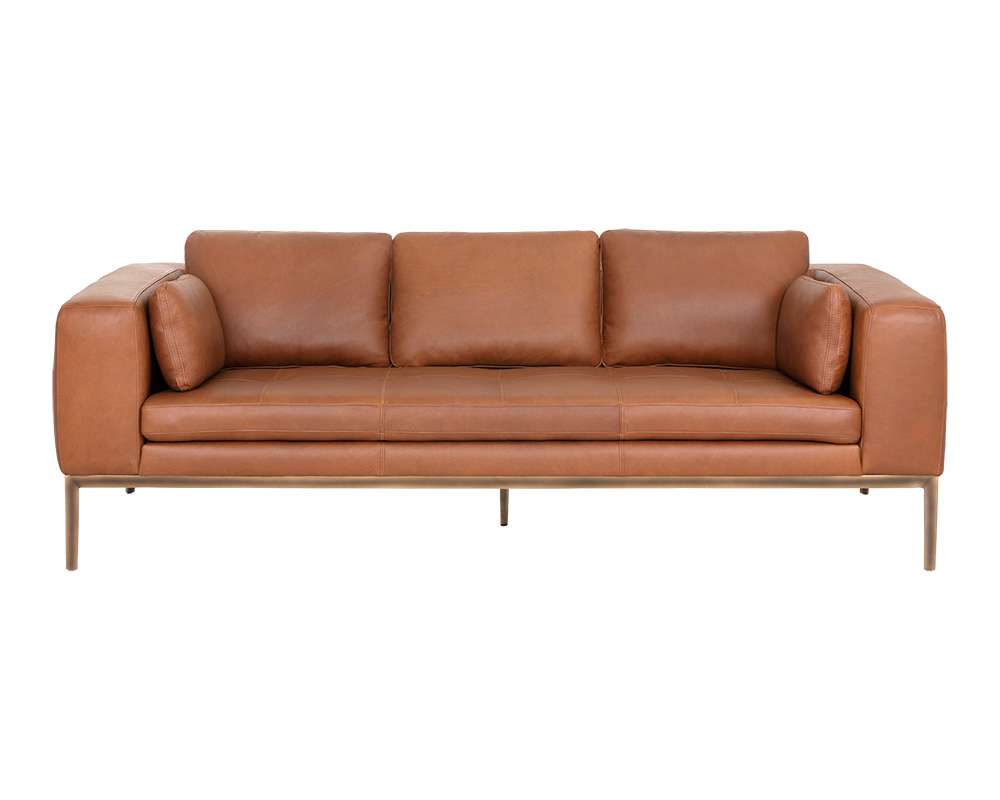 Sunpan - Irongate Burr Sofa - Behike Saddle Leather - 106139 veiw 2