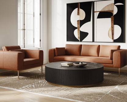 Sunpan - Irongate Burr Sofa - Behike Saddle Leather - 106139 view 8