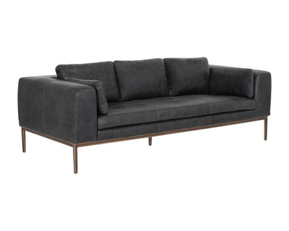 Sunpan - Irongate Burr Sofa - Serbia Black Leather - 106140 veiw 1