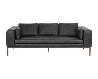 Sunpan - Irongate Burr Sofa - Serbia Black Leather - 106140 veiw 2