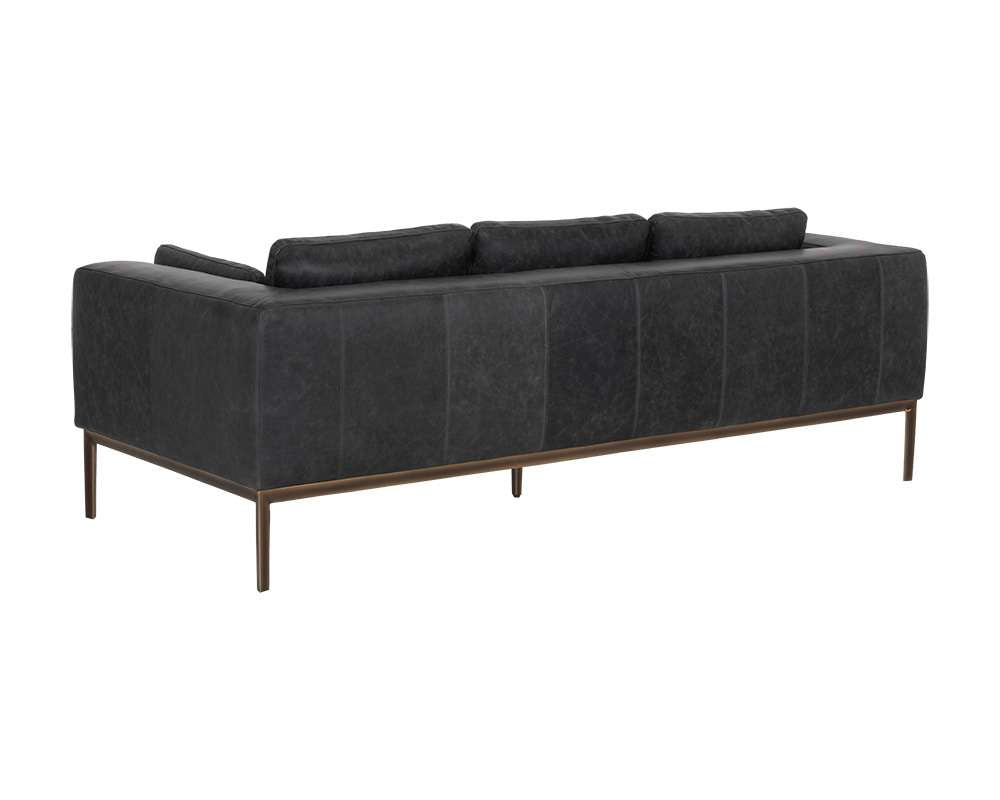 Sunpan - Irongate Burr Sofa - Serbia Black Leather - 106140 veiw 3