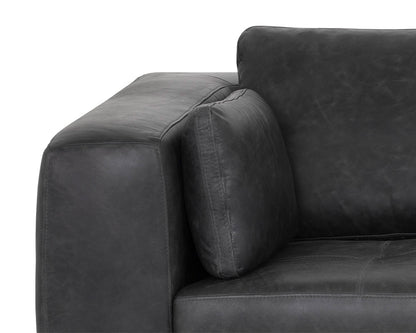 Sunpan - Irongate Burr Sofa - Serbia Black Leather - 106140 view 6