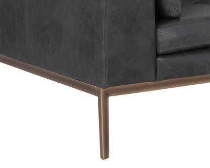 Sunpan - Irongate Burr Sofa - Serbia Black Leather - 106140 view 7