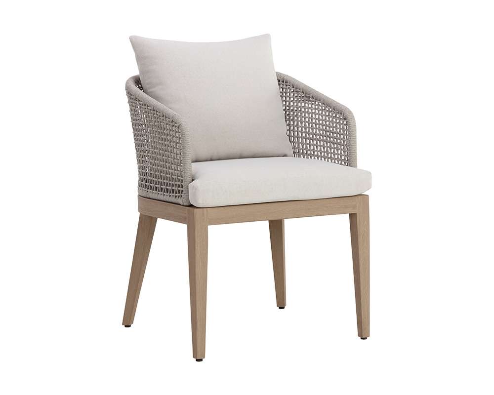 Sunpan - Capri Dining Armchair - Drift Brown - Palazzo Cream - 110943 veiw 1