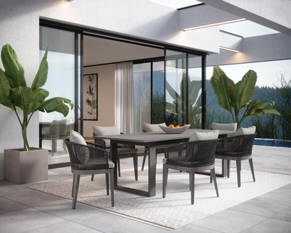 Sunpan - Capri Dining Armchair - Natural - Gracebay Grey - 109476 view 8