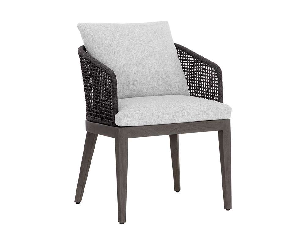 Sunpan - Capri Dining Armchair - Smoke Grey - Copacabana Marble - 109477 veiw 1