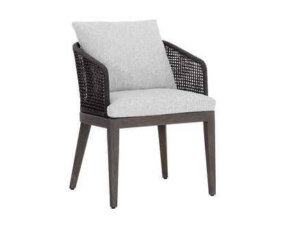 Sunpan - Capri Dining Armchair - Smoke Grey - Copacabana Marble - 109477 veiw 1