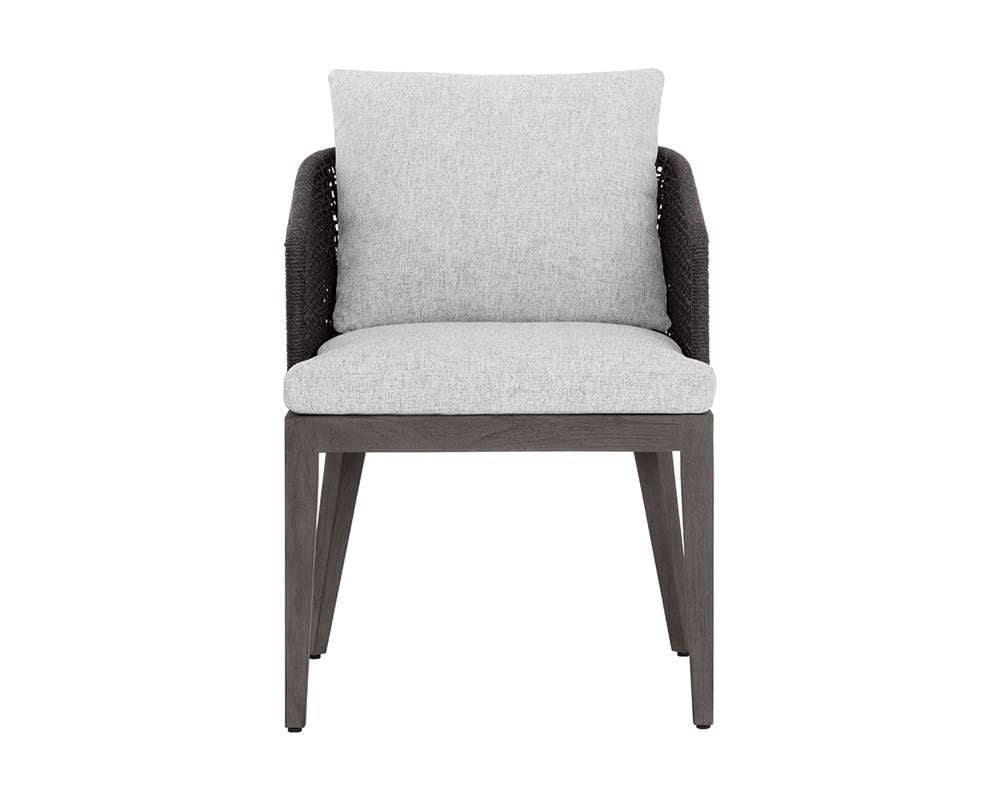 Sunpan - Capri Dining Armchair - Smoke Grey - Copacabana Marble - 109477 veiw 2