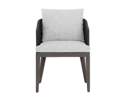 Sunpan - Capri Dining Armchair - Smoke Grey - Copacabana Marble - 109477 veiw 2