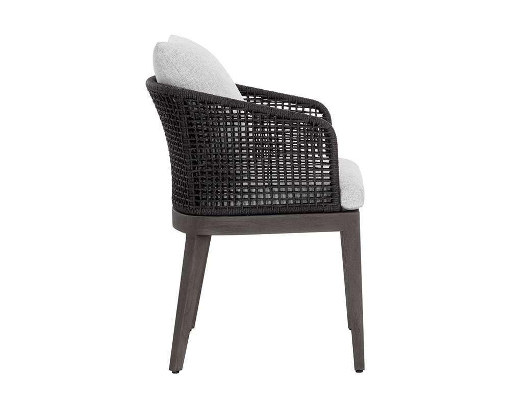 Sunpan - Capri Dining Armchair - Smoke Grey - Copacabana Marble - 109477 veiw 3
