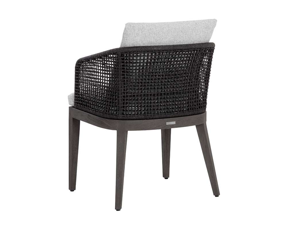 Sunpan - Capri Dining Armchair - Smoke Grey - Copacabana Marble - 109477 veiw 4