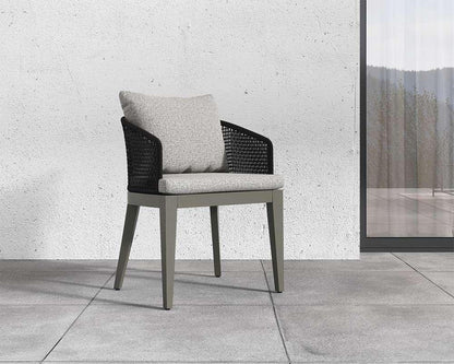 Sunpan - Capri Dining Armchair - Smoke Grey - Copacabana Marble - 109477 veiw 5