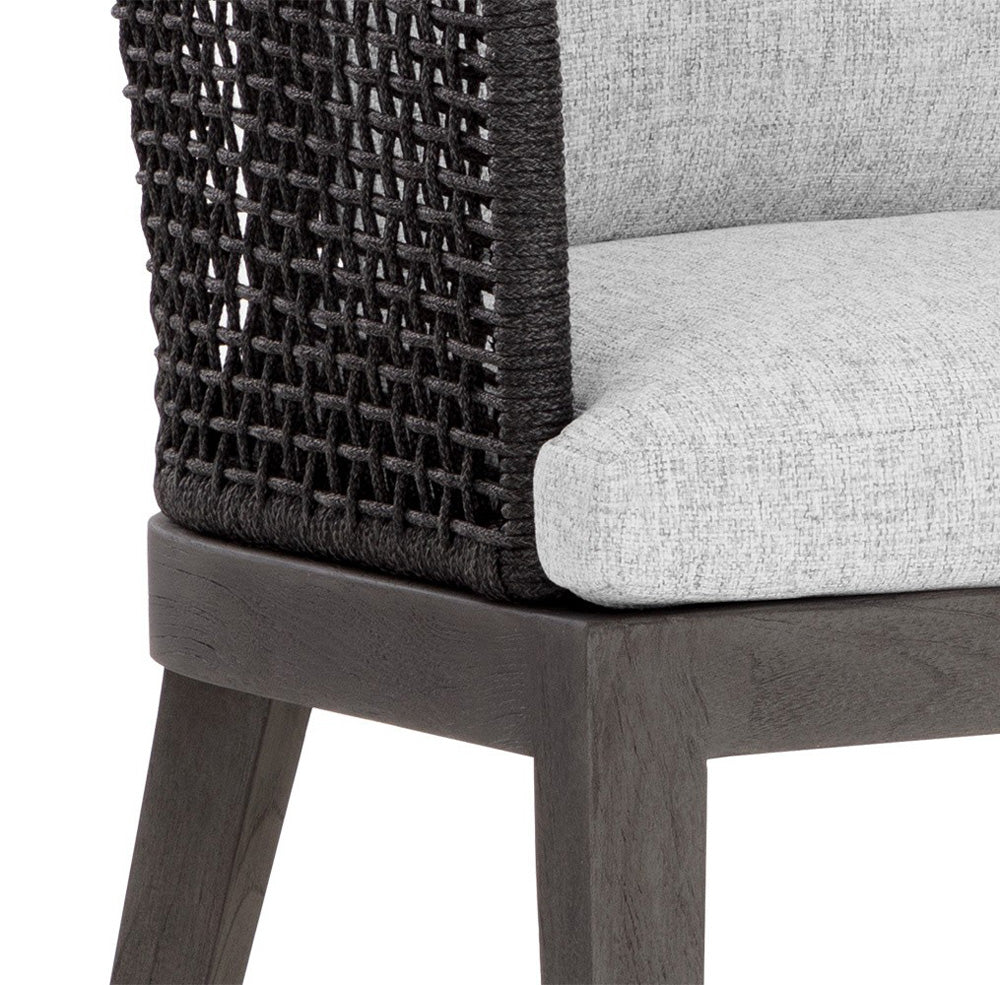 Sunpan - Capri Dining Armchair - Smoke Grey - Copacabana Marble - 109477 view 6