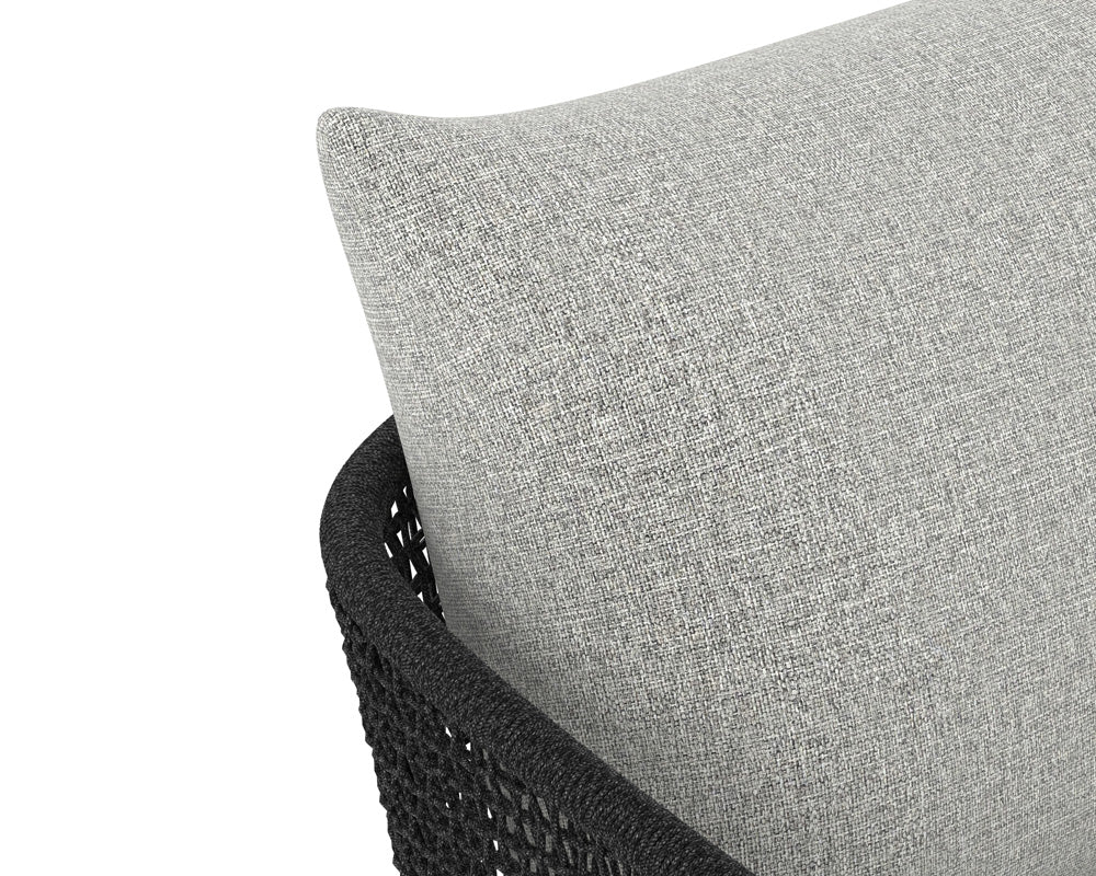 Sunpan - Capri Dining Armchair - Smoke Grey - Copacabana Marble - 109477 view 7