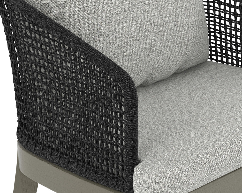 Sunpan - Capri Dining Armchair - Smoke Grey - Copacabana Marble - 109477 view 8