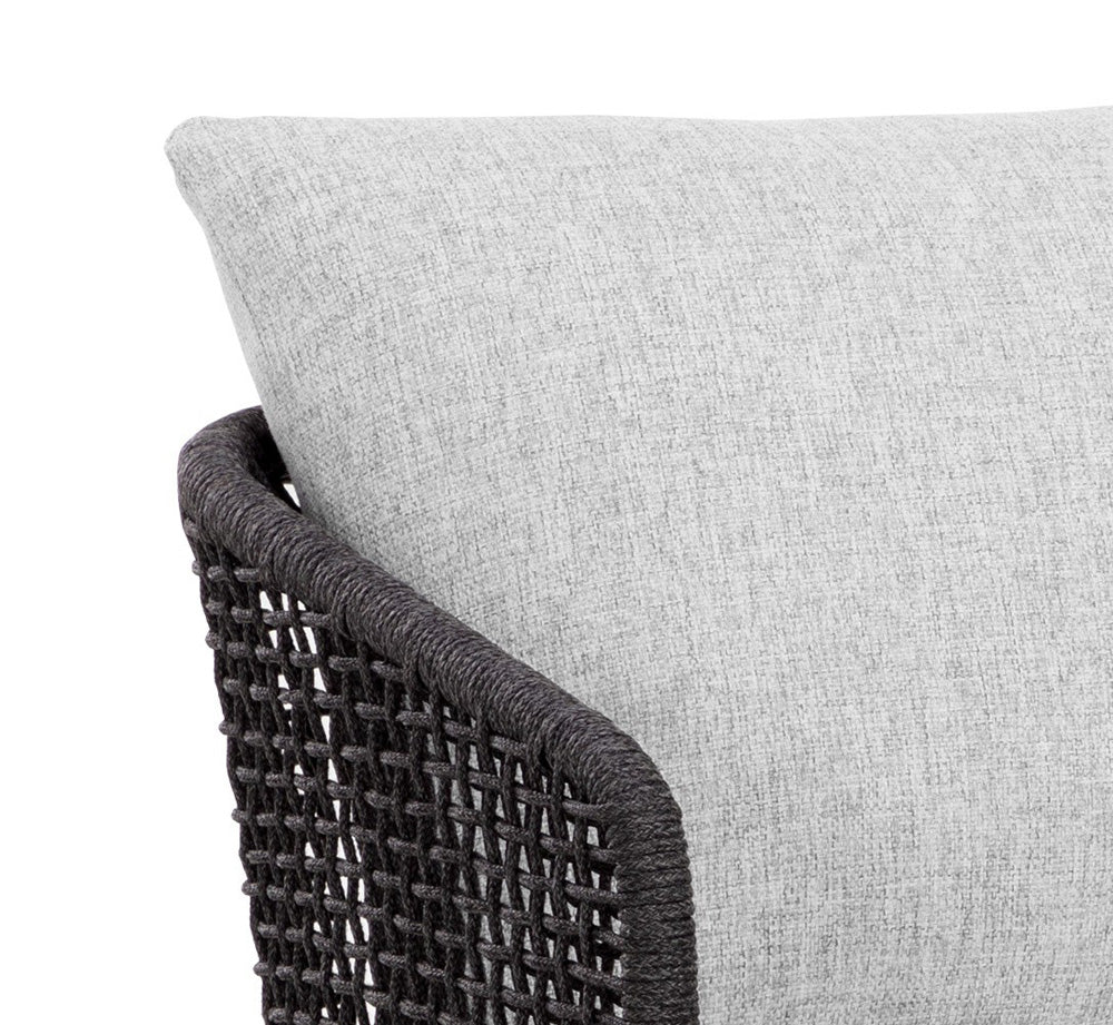 Sunpan - Capri Dining Armchair - Smoke Grey - Copacabana Marble - 109477 view 9