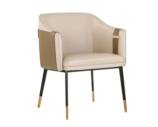 Sunpan - Ikon Carter Dining Armchair - Napa Beige / Napa Tan - 103789 veiw 1