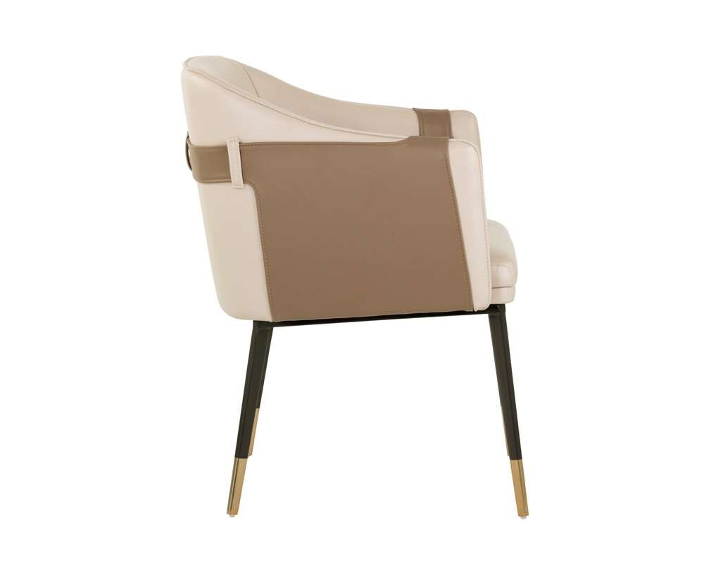 Sunpan - Ikon Carter Dining Armchair - Napa Beige / Napa Tan - 103789 veiw 3