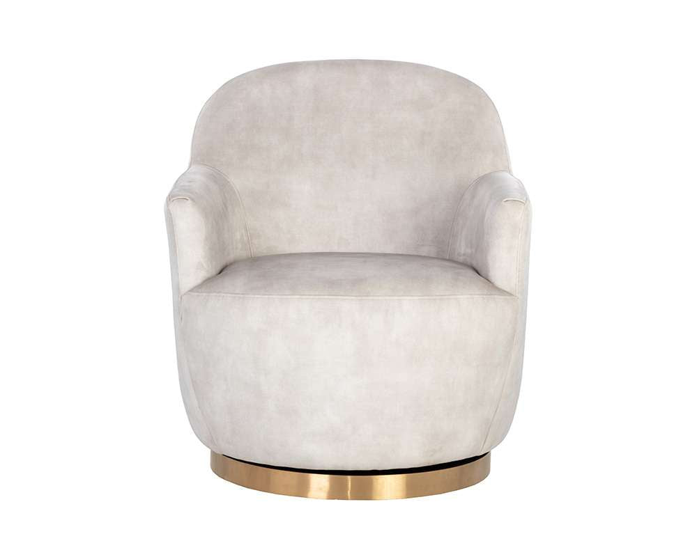 Sunpan - Casey Swivel Lounge Chair - Nono Cream - 107964 veiw 2