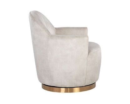 Sunpan - Casey Swivel Lounge Chair - Nono Cream - 107964 veiw 3