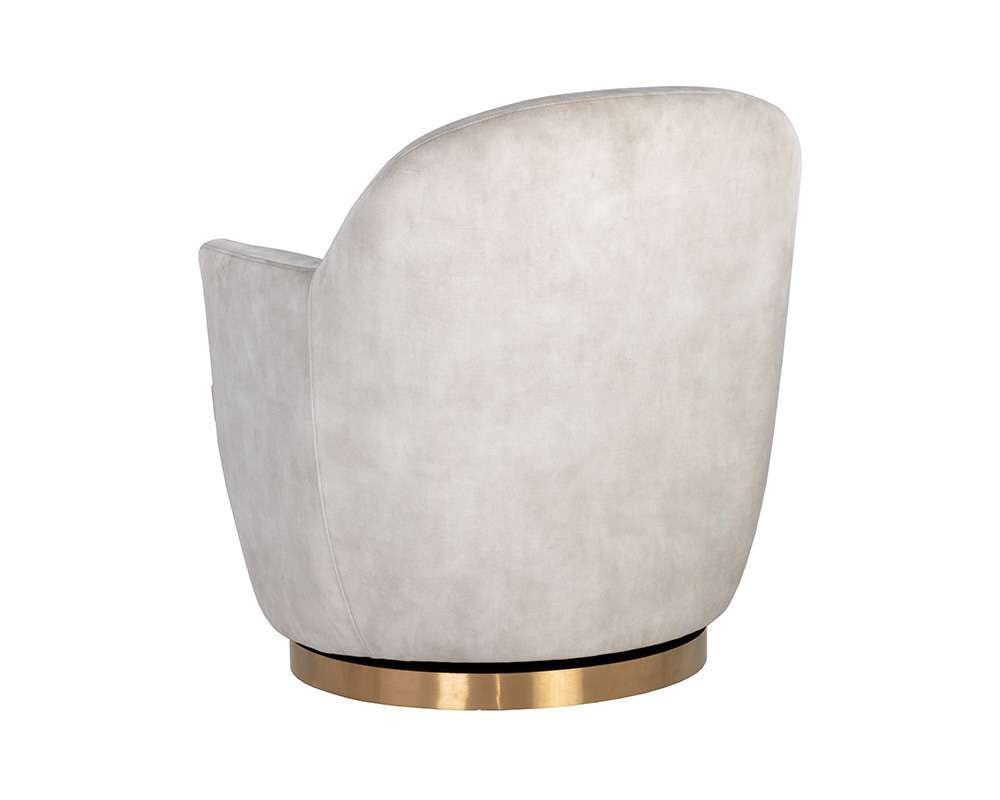Sunpan - Casey Swivel Lounge Chair - Nono Cream - 107964 veiw 4