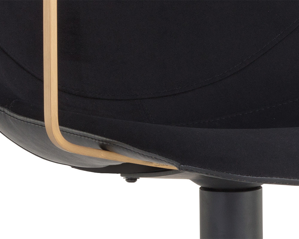 Sunpan - Junction Cassius Swivel Dining Armchair - Abbington Black / Bravo Black - 105614 view 5