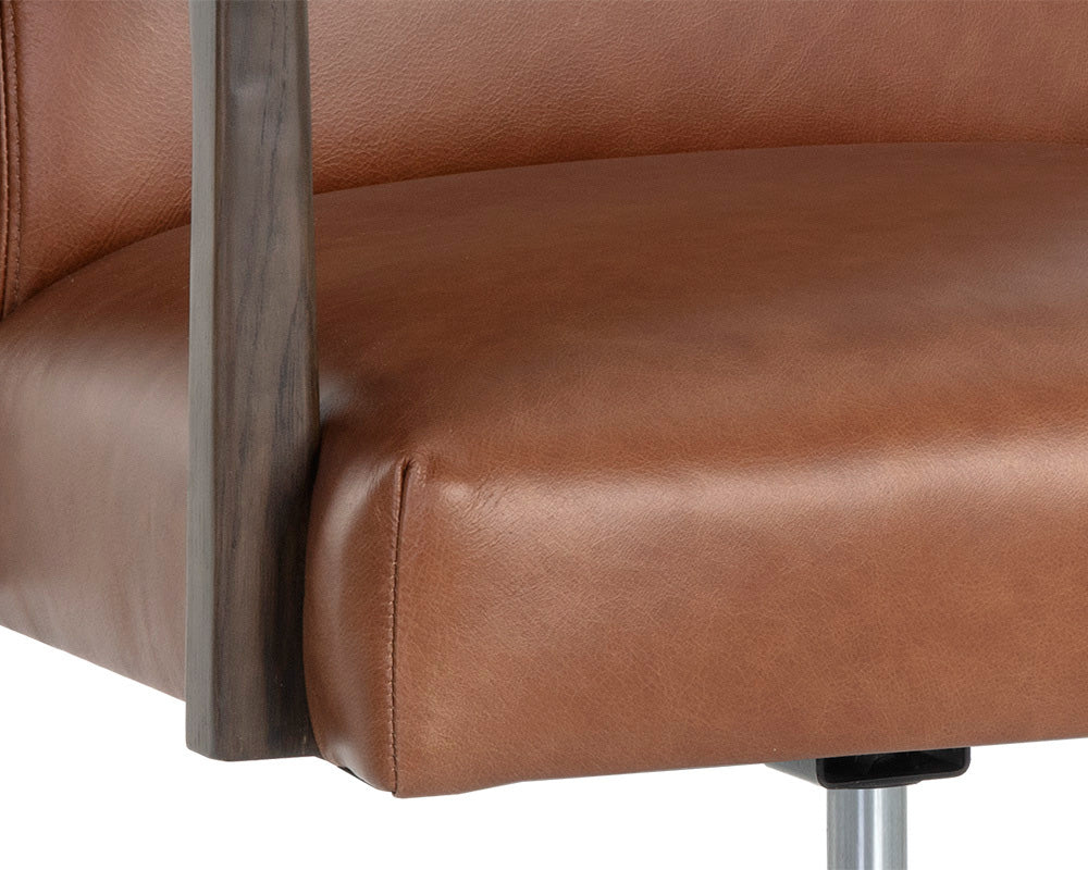 Sunpan - Westport Collin Office Chair - Brown - Shalimar Tobacco Leather - 110542 view 7