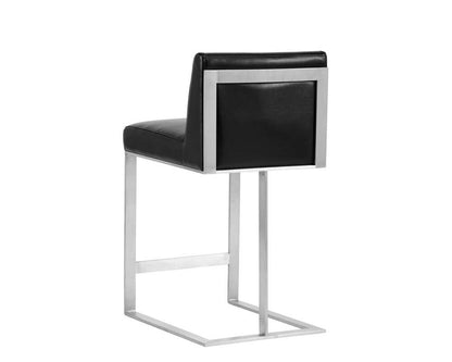 Sunpan - Ikon Dean Counter Stool - Stainless Steel - Cantina Black - 103718 veiw 2