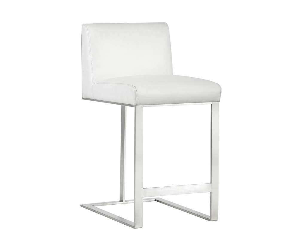 Sunpan - Ikon Dean Counter Stool - Stainless Steel - Cantina White - 103717 veiw 1