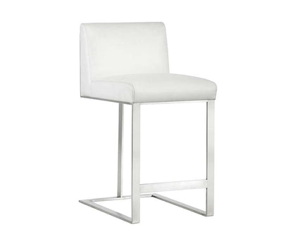 Sunpan - Ikon Dean Counter Stool - Stainless Steel - Cantina White - 103717 veiw 1