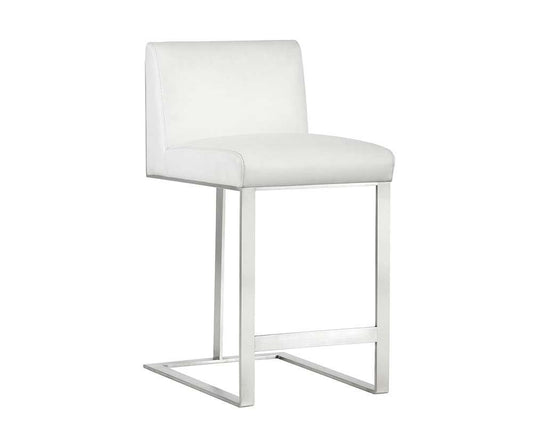 Sunpan - Ikon Dean Counter Stool - Stainless Steel - Cantina White - 103717 veiw 1