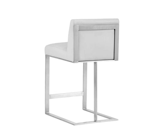 Sunpan - Ikon Dean Counter Stool - Stainless Steel - Cantina White - 103717 veiw 2