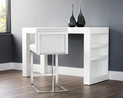 Sunpan - Ikon Dean Counter Stool - Stainless Steel - Cantina White - 103717 view 5
