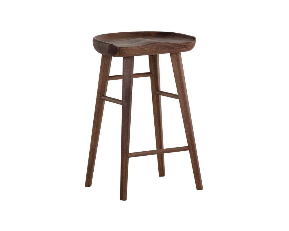 Sunpan - Dominic Counter Stool - Walnut - 107096 veiw 1