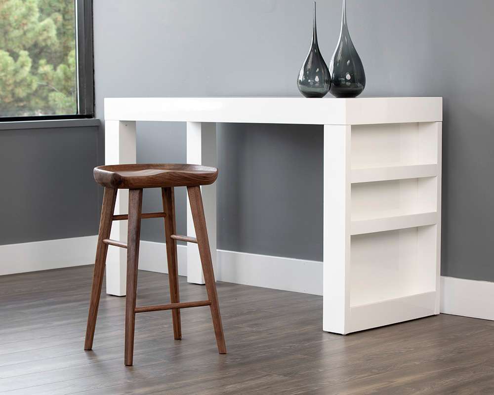 Sunpan - Dominic Counter Stool - Walnut - 107096 veiw 4