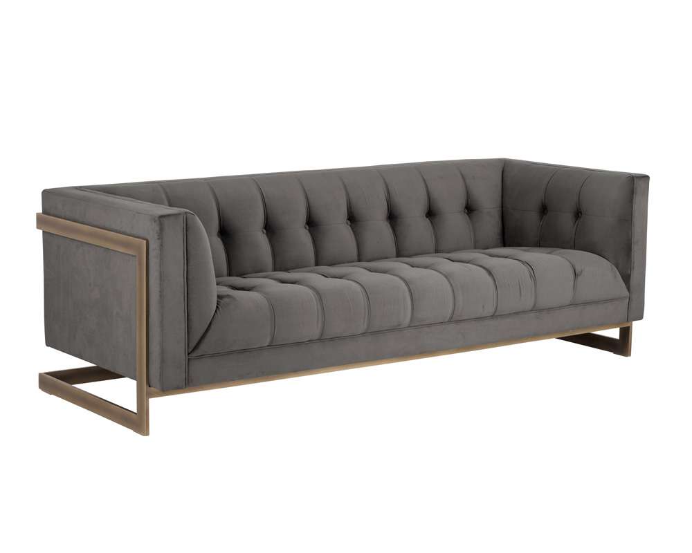 Sunpan - Irongate Ekon Sofa - Piccolo Pebble - 102775 veiw 1