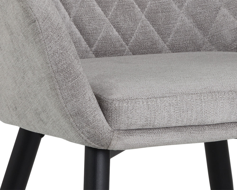 Sunpan - Urban Unity Jayna Dining Armchair - Black - Polo Club Stone - 104041 view 6