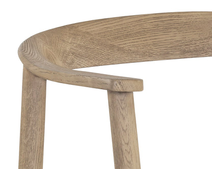 Sunpan - Jeremy Dining Armchair - Weathered Oak - Dove Cream - 107283_SUN view 5