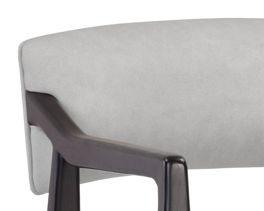 Sunpan - Westport Keagan Barstool - Saloon Light Grey Leather - 110556_CLOSEOUT view 5