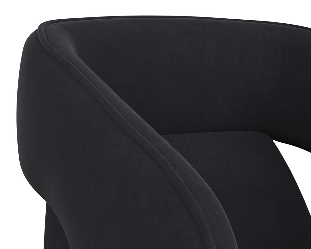 Sunpan - Kendrick Wheeled Dining Armchair - Abbington Black - 110033_SUN view 5