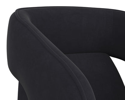 Sunpan - Kendrick Wheeled Dining Armchair - Abbington Black - 110033_SUN view 5