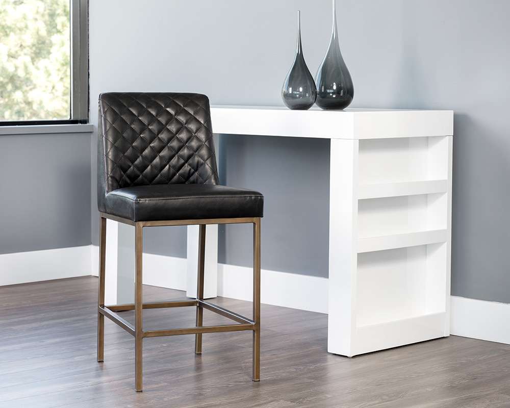 Sunpan - 5West Leighland Counter Stool - Coal Black - 104906 veiw 4